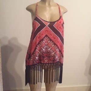 NWT Sheer Fringe Festival Top Medium